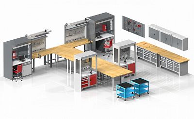 Workshop furniture as a modular system